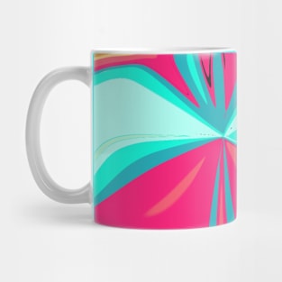 Chromatic Harmony: A Kaleidoscope of Pink, Blue, Yellow, and Turquoise Splendor Mug